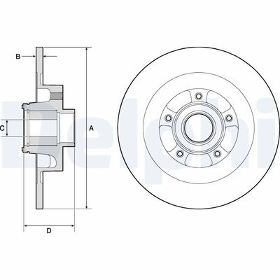 Brake Disc DELPHI BG9134RS