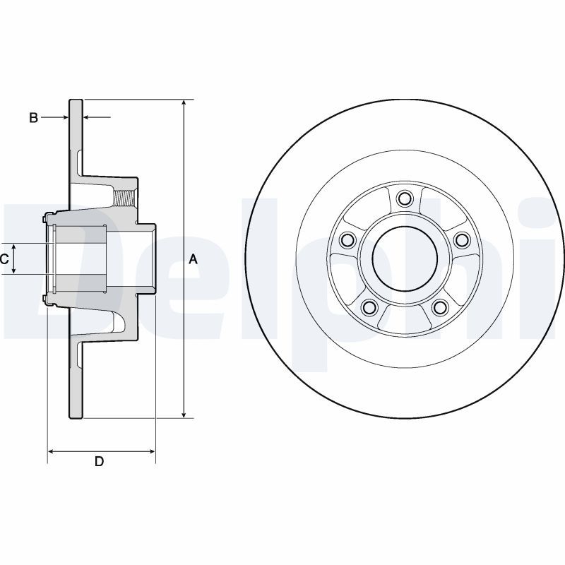DELPHI BG9135RS Brake Disc