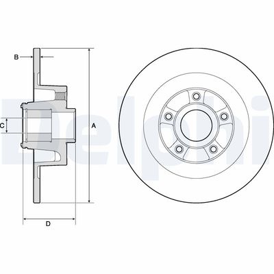 Brake Disc DELPHI BG9135RSC