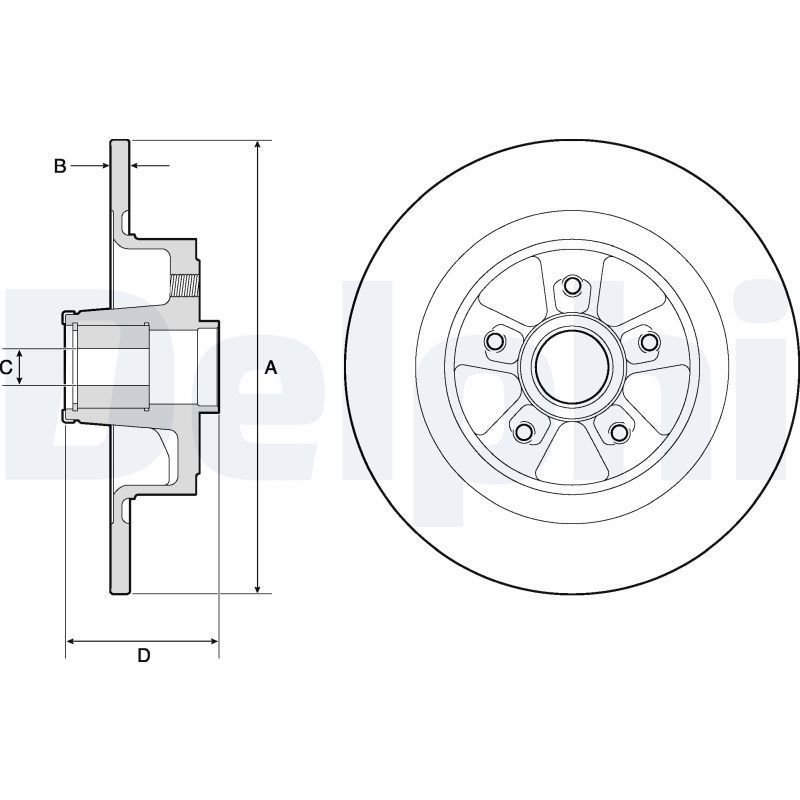 DELPHI BG9136RS Brake Disc