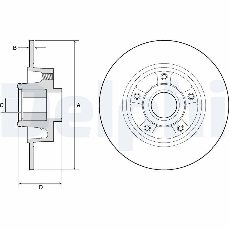 DELPHI BG9137RSC Brake Disc