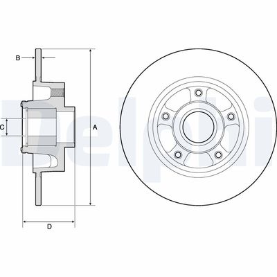 Brake Disc DELPHI BG9137RSC