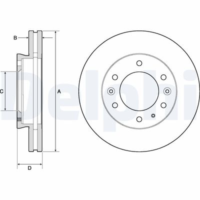 Brake Disc DELPHI BG9140C
