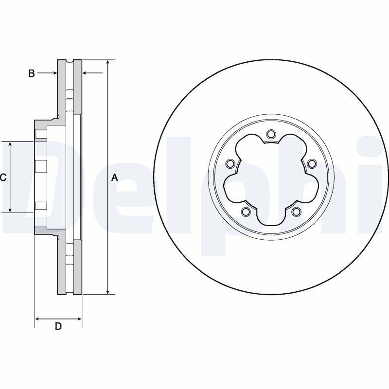 DELPHI BG9142C Brake Disc