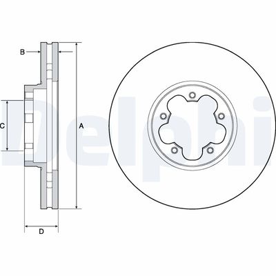 Brake Disc DELPHI BG9142C