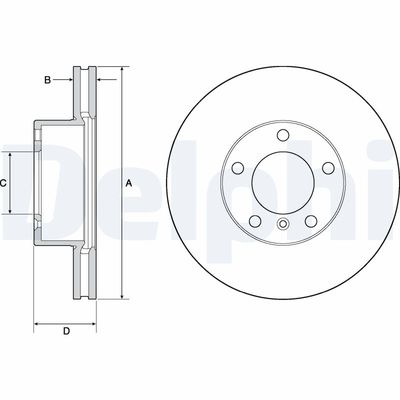 Brake Disc DELPHI BG9145C