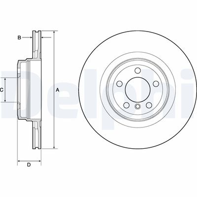 Brake Disc DELPHI BG9147C
