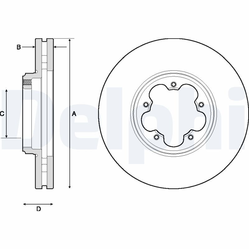 DELPHI BG9150 Brake Disc