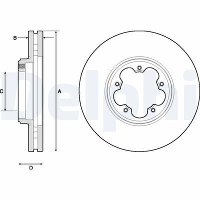 Brake Disc DELPHI BG9150