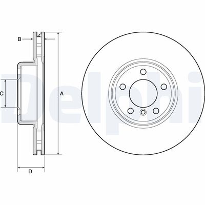 Brake Disc DELPHI BG9157C
