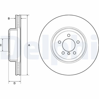 Brake Disc DELPHI BG9158C