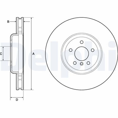Brake Disc DELPHI BG9160C