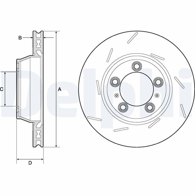 DELPHI BG9164C Brake Disc