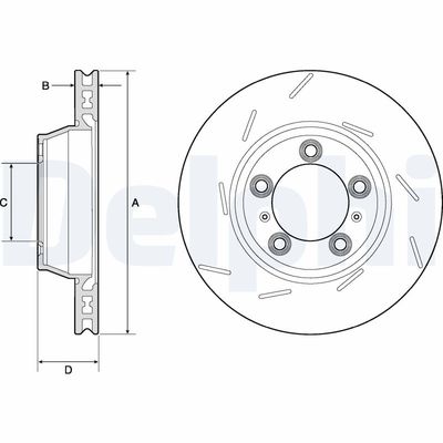 Brake Disc DELPHI BG9164C