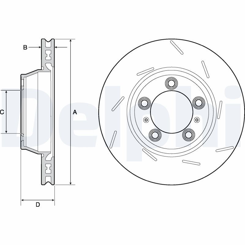 DELPHI BG9165C Brake Disc