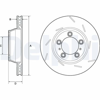Brake Disc DELPHI BG9165C