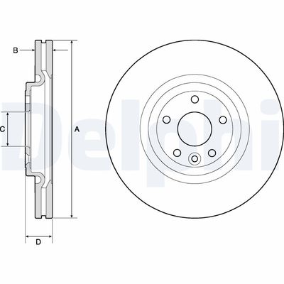 Brake Disc DELPHI BG9166C