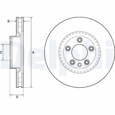 Brake Disc DELPHI BG9168C