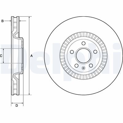 Brake Disc DELPHI BG9171C