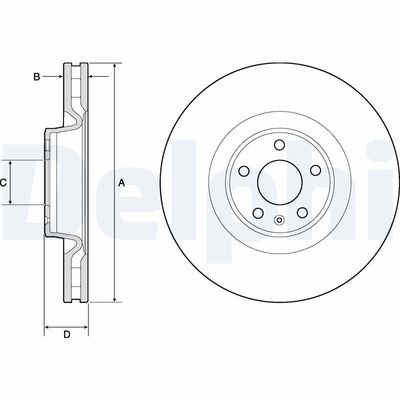 Brake Disc DELPHI BG9172C