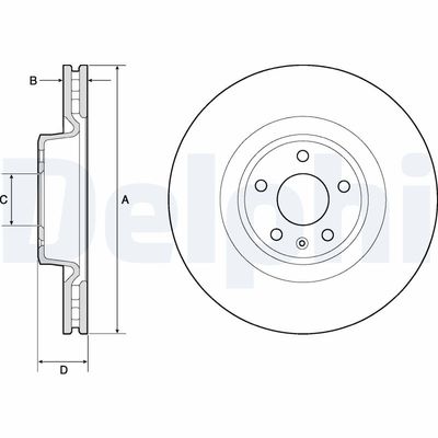 Brake Disc DELPHI BG9173C