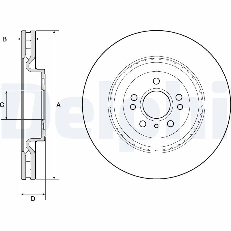 DELPHI BG9175C Brake Disc