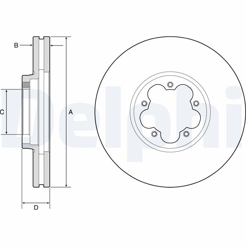 DELPHI BG9176C Brake Disc