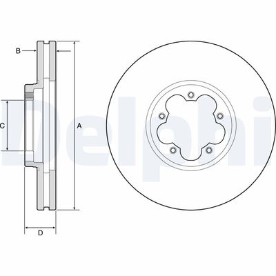 Brake Disc DELPHI BG9176C