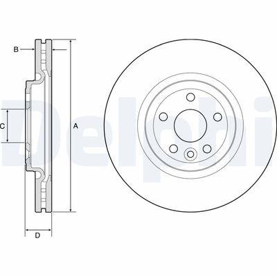 Brake Disc DELPHI BG9177C