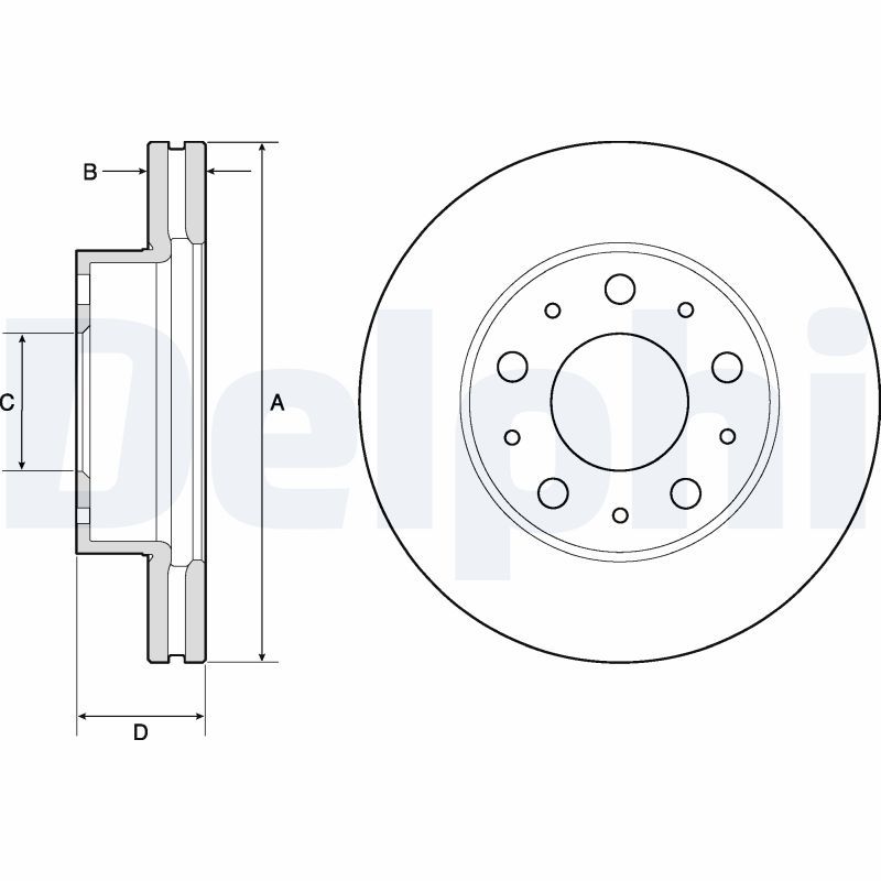 DELPHI BG9180C Brake Disc