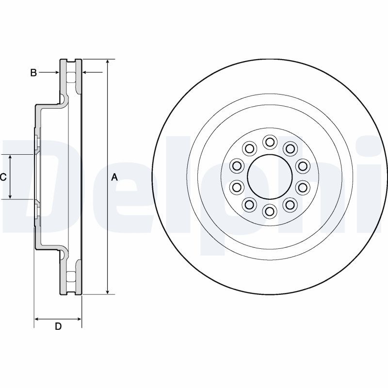DELPHI BG9182C Brake Disc