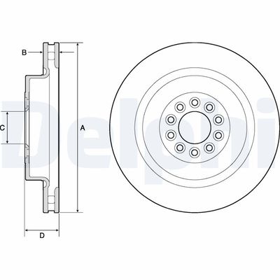 Brake Disc DELPHI BG9182C