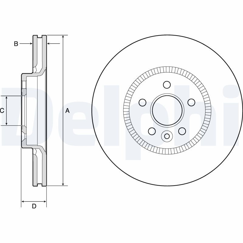 DELPHI BG9184C Brake Disc