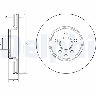 Brake Disc DELPHI BG9184C