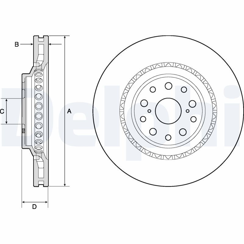 DELPHI BG9186C Brake Disc