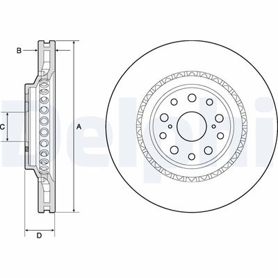 Brake Disc DELPHI BG9186C