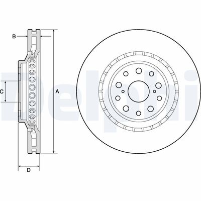 Brake Disc DELPHI BG9187C