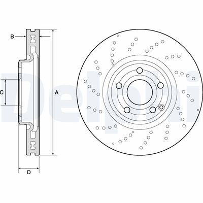 Brake Disc DELPHI BG9189C