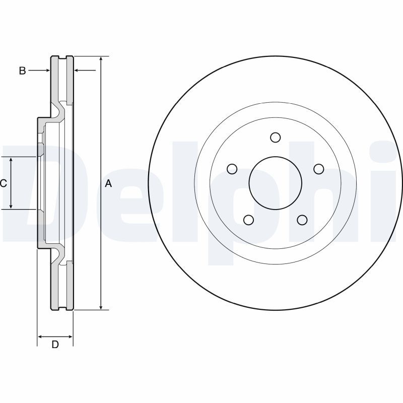 DELPHI BG9195C Brake Disc