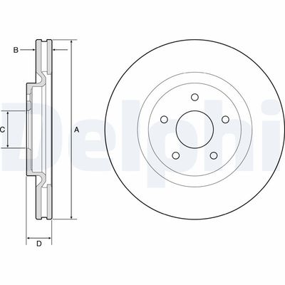 Brake Disc DELPHI BG9195C