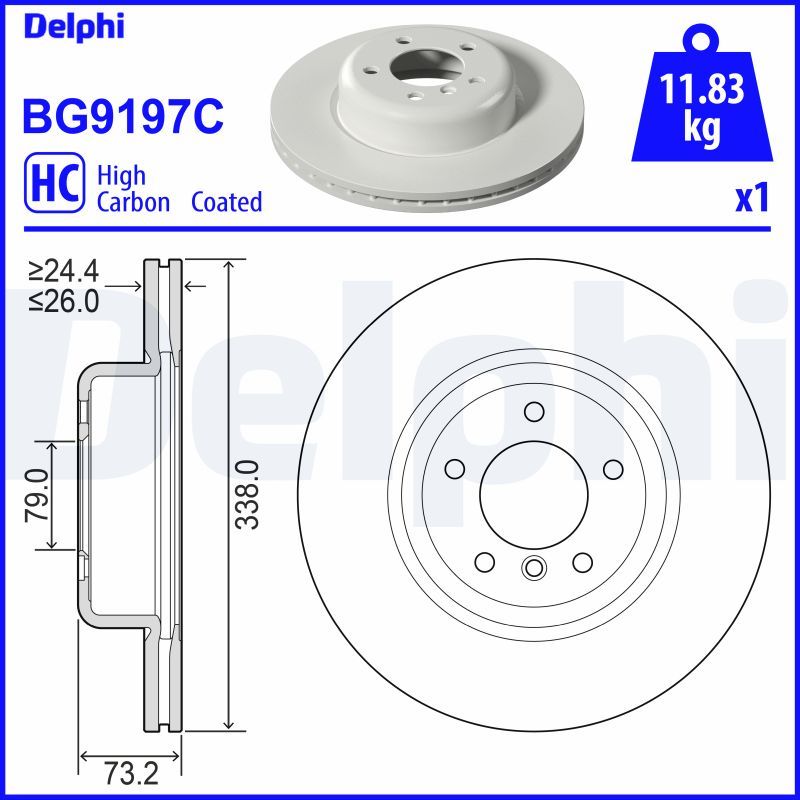 DELPHI BG9197C Brake Disc