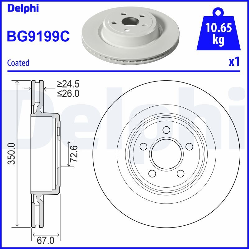 DELPHI BG9199C Brake Disc