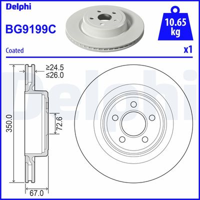 Brake Disc DELPHI BG9199C