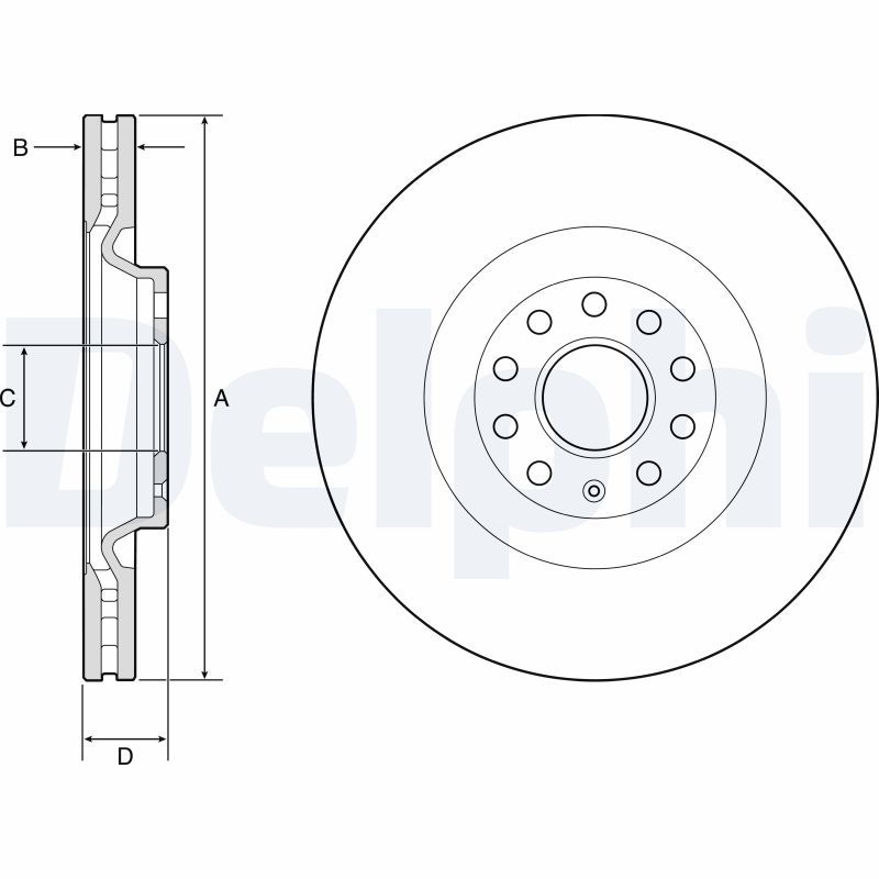 DELPHI BG9202C Brake Disc