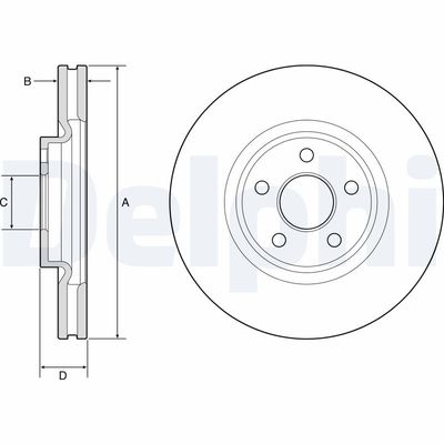 Brake Disc DELPHI BG9203C