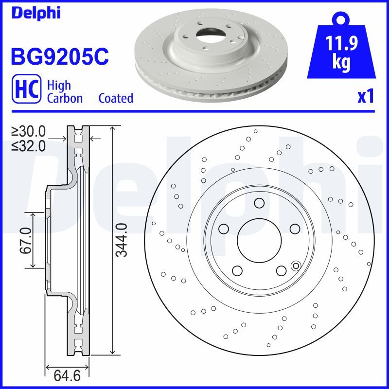 DELPHI BG9205C Brake Disc