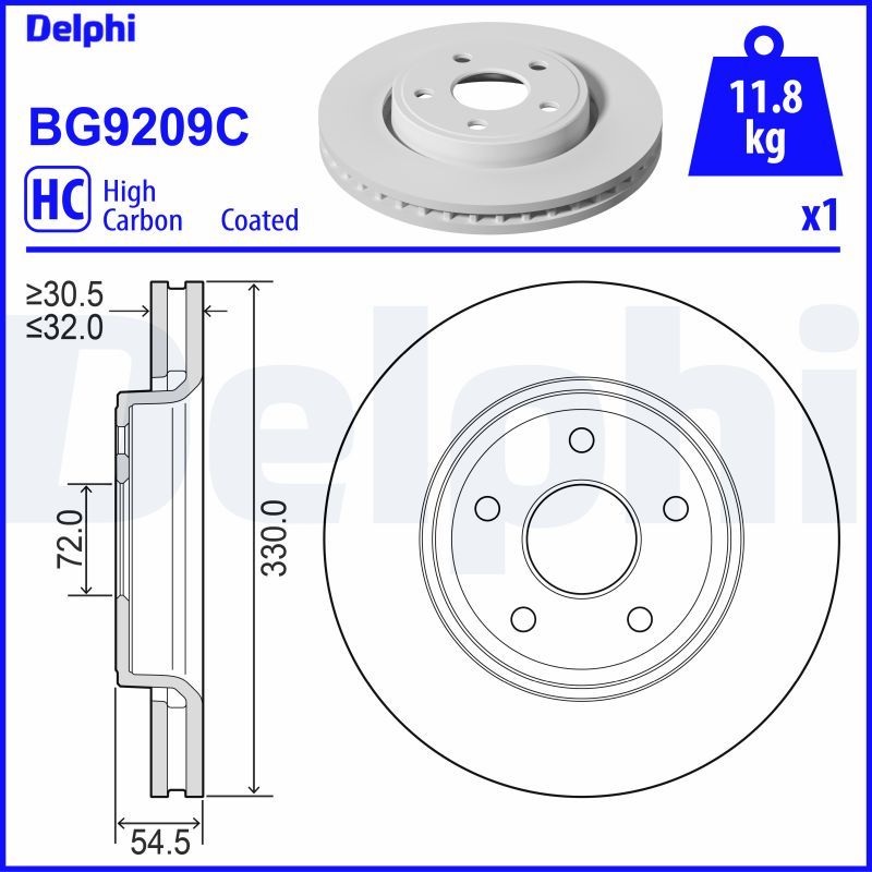 DELPHI BG9209C Brake Disc