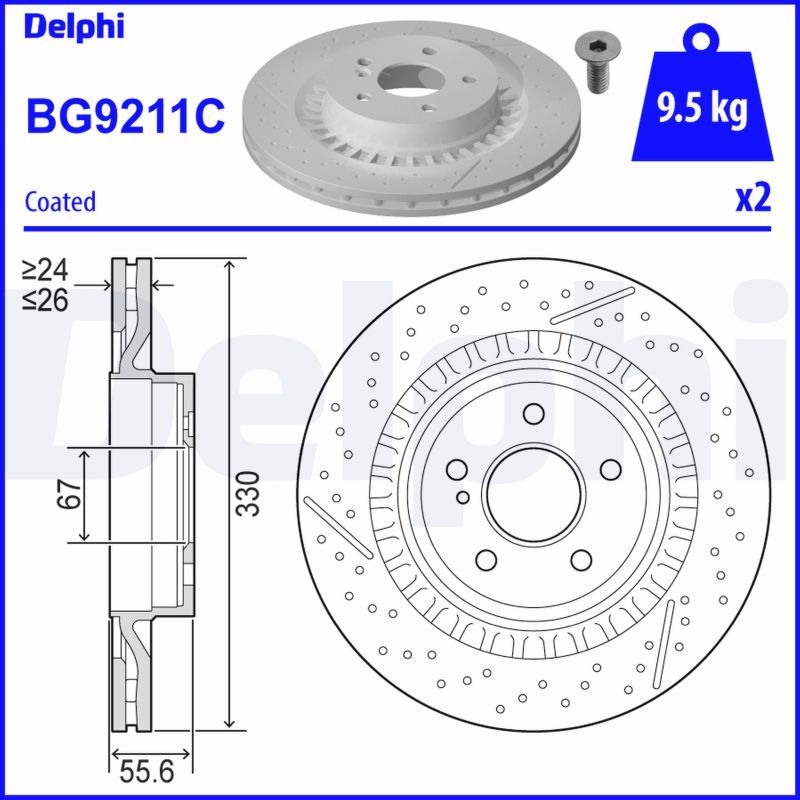 DELPHI BG9211C Brake Disc