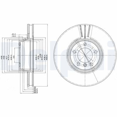 Brake Disc DELPHI BG9212
