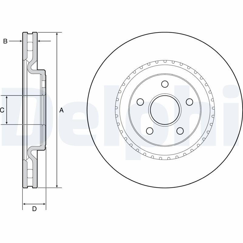 DELPHI BG9213C Brake Disc
